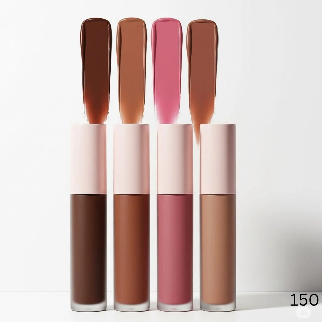 Liquid Lipstick Quad Nude Shades Set of 4 – Waterproof Matte Finish Long Lasting Natural Colours for Office College & Everyday Makeup image 1