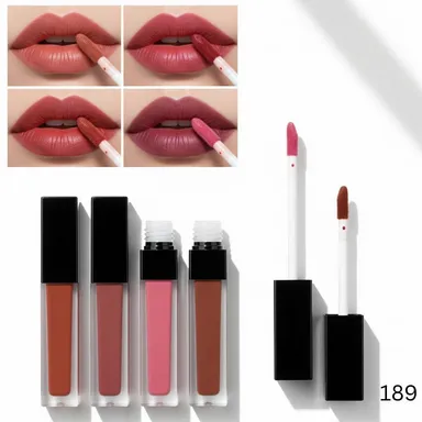 4‑Piece Waterproof Matte Liquid Lipsticks Set Nude Liquid Lip Colour Collection with Long Lasting Transfer‑Proof Formula Multishade Combo for Women thumbnail 0