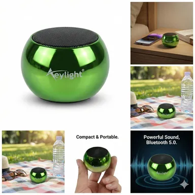 Hizaon Mini Portable Speaker with Clear Sound, Premium Metallic multi color Design, Compact & Lightweight for Home, Office & Travel thumbnail 2