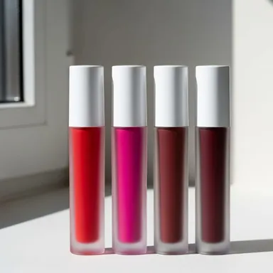Red Lacquer 4 Lips Waterproof Liquid Lipstick Set with Glossy Finish|Long-Lasting Smudge-Free Red Shades for Party|Bridal & Evening Makeup thumbnail 0