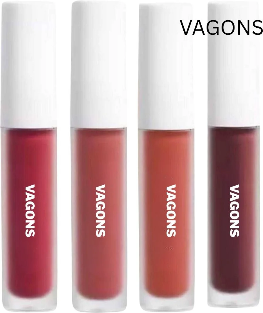 Bold Red Edition Waterproof Liquid Lipstick Set of 4 Matte Long-Lasting Transfer-Proof Red Shades Combo for Indian Skin Tones image 1