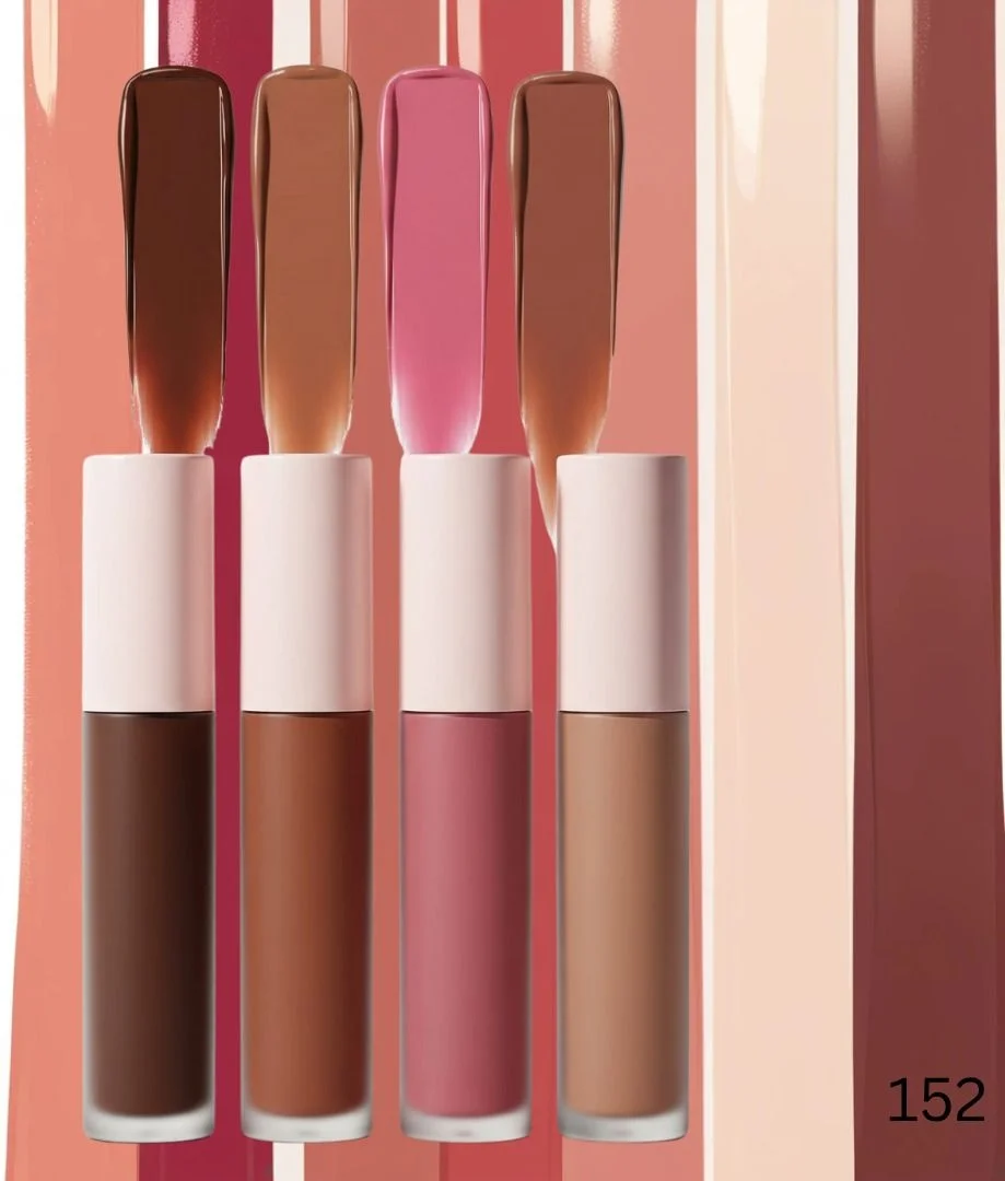 Lip Color Set 4 Nude Liquid Lipsticks- Long-Lasting Matte|Waterproof|Smudge-Proof|Transfer-Resistant High-Pigment Lip Colour Kit for Women Daily Party Bridal Makeup image 1