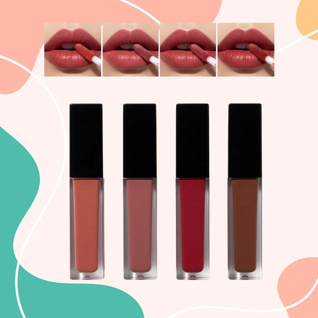 Liquid Lipstick Bundle Nude Edition Set of 4 – Waterproof Matte Finish Long Lasting Natural Nude Shades for Office College & Everyday Makeup image 1