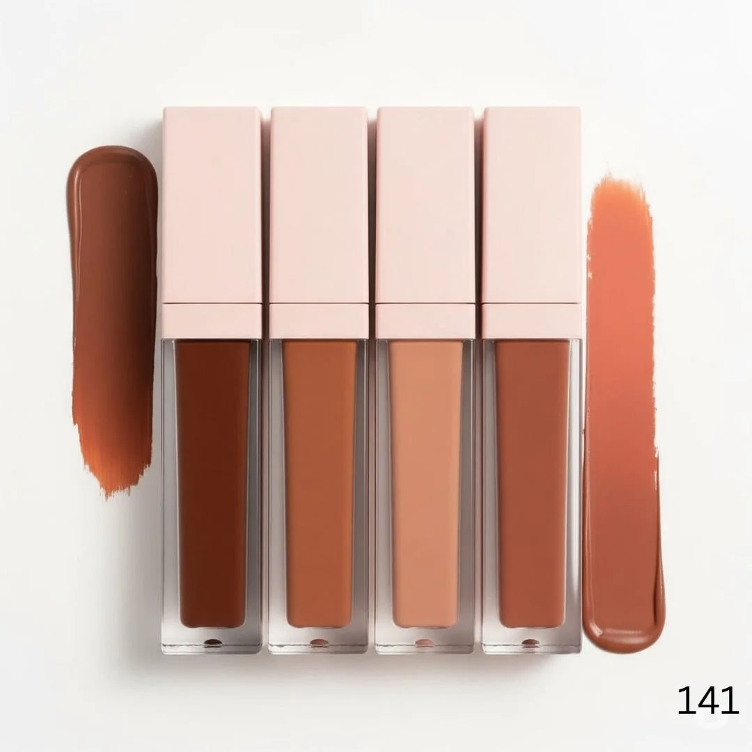 Everyday Elegance Nude Liquid Lipstick Set | 4 Waterproof Matte Shades for Office, College & Daily Casual Makeup image 1