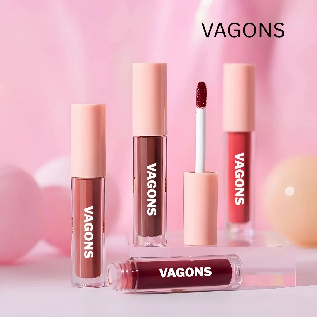 Waterproof Matte Nude Lipstick Quad Pack Long Lasting Liquid Lipstick Set with 4 Nude Shades, Smudge Proof, Transfer Proof, Lightweight, All Skin Tones, Daily & Party Wear image 1
