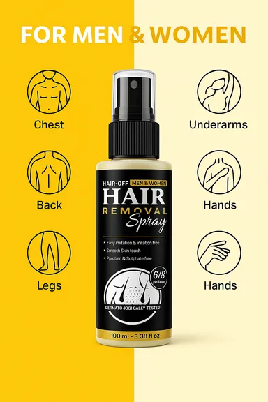 Hair Removal Spray 100ML for Chest Back Legs Underarms Intimate Area | Quick Results, Easy to Use Unisex Hair Removal Solution thumbnail 3