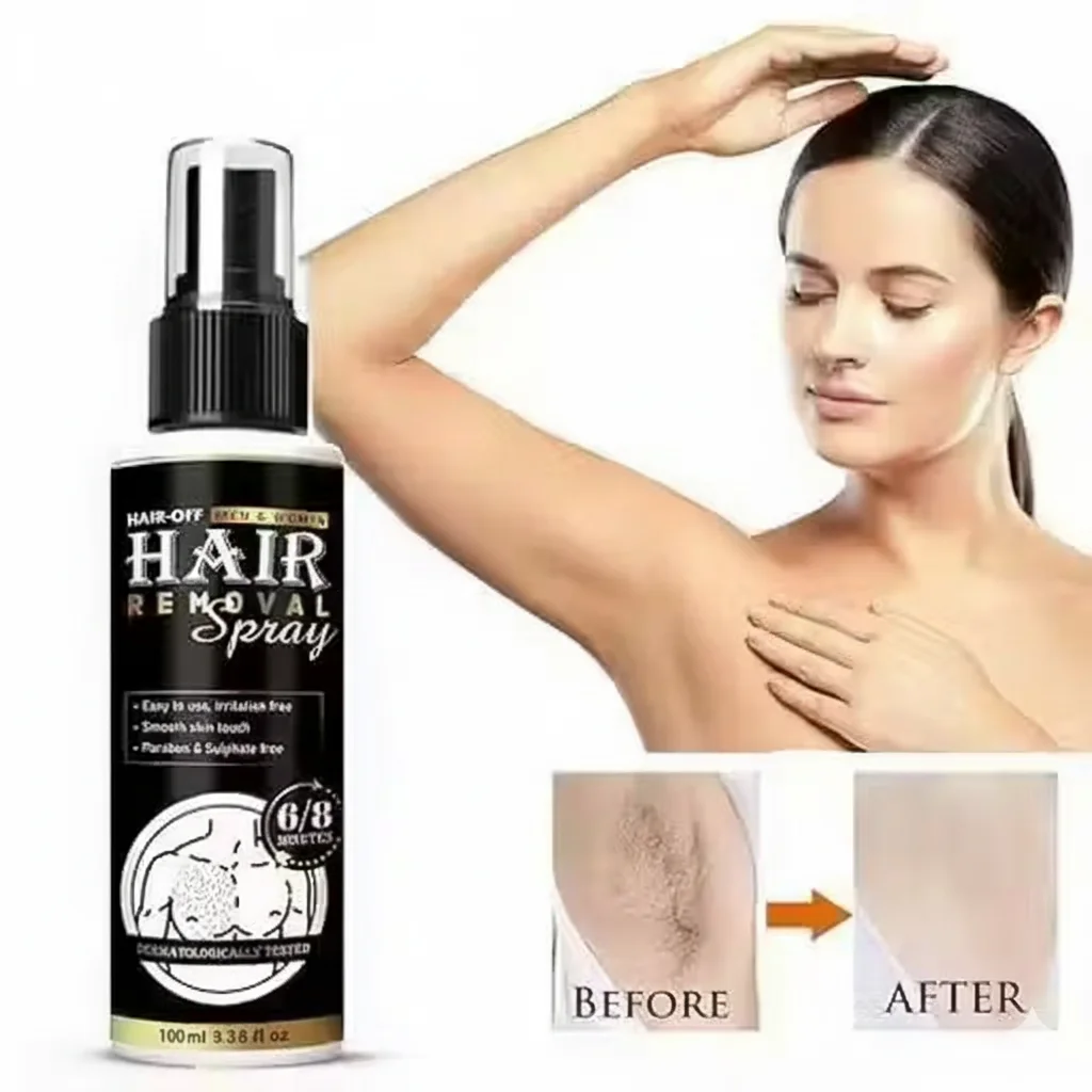 Hair Removal Spray 100ML for Chest Back Legs Underarms Intimate Area | Quick Results, Easy to Use Unisex Hair Removal Solution image 2