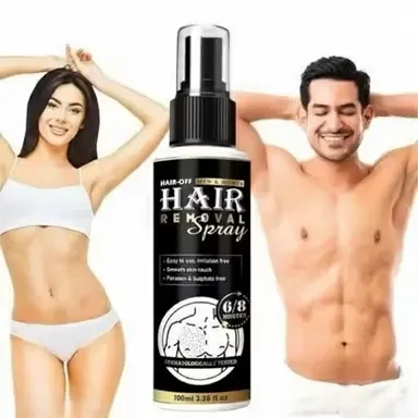 Hair Removal Spray 100ML for Chest Back Legs Underarms Intimate Area | Quick Results, Easy to Use Unisex Hair Removal Solution thumbnail 1