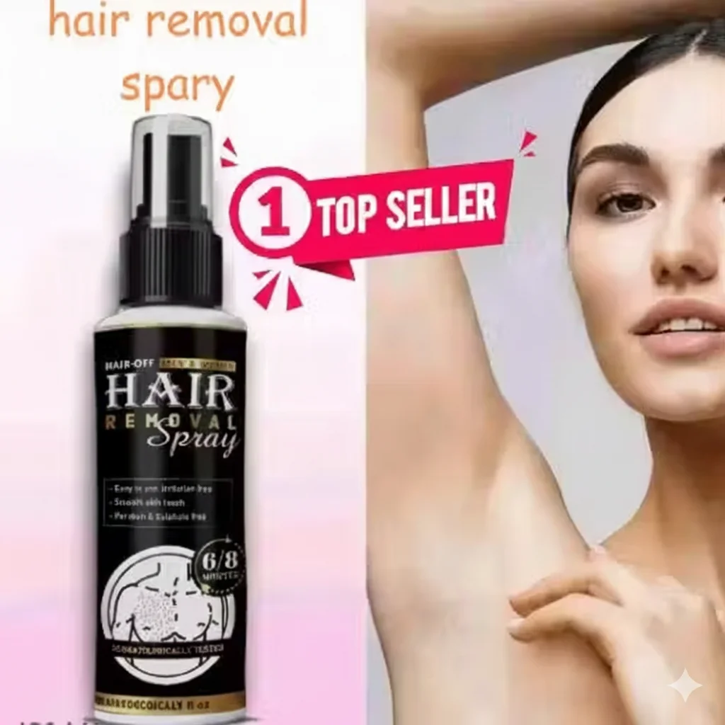 Hair Removal Spray 100ML for Chest Back Legs Underarms Intimate Area | Quick Results, Easy to Use Unisex Hair Removal Solution image 1