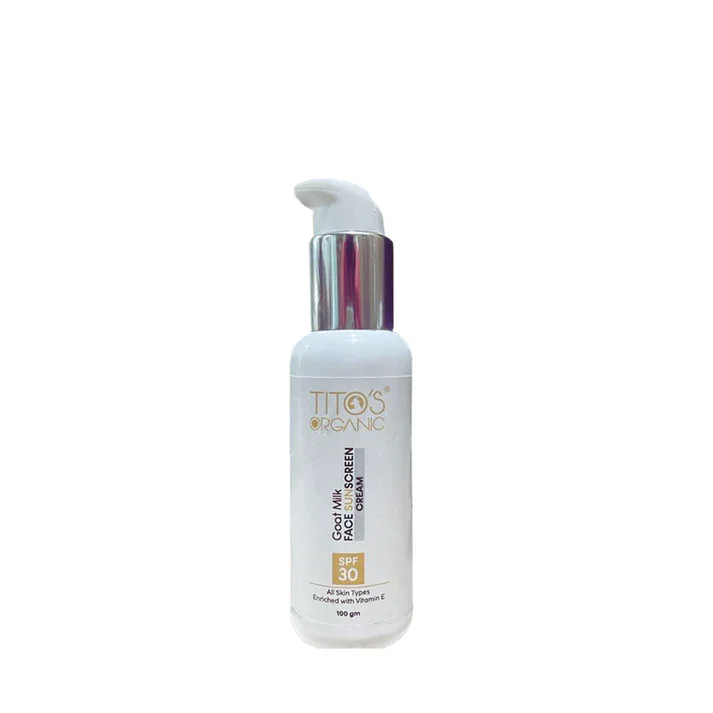 Goat Milk Face Sunscreen Cream SPF 30 Broad Spectrum UVA UVB Protection Hydrating Daily Sun Protection With Natural Goat Milk Vitamin E Moisturiser For All Skin Types image 1