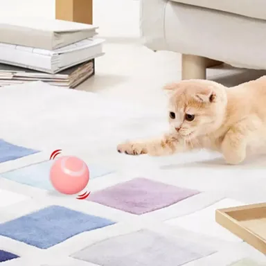 Interactive Cat Bouncing Ball Toy with Automatic Motion| Durable Pet Play Ball for Indoor Cats| Kittens and Exercise Fun thumbnail 1