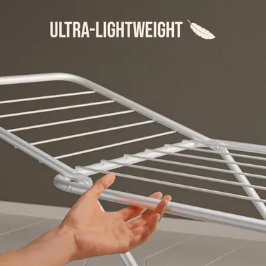 Steel Cloth Drying Stand | Foldable, Rust-Resistant Laundry Rack for Home, Balcony, Indoor and Outdoor Use | Heavy Duty Clothes Airer for Shirts, Towels, and Bedding thumbnail 1