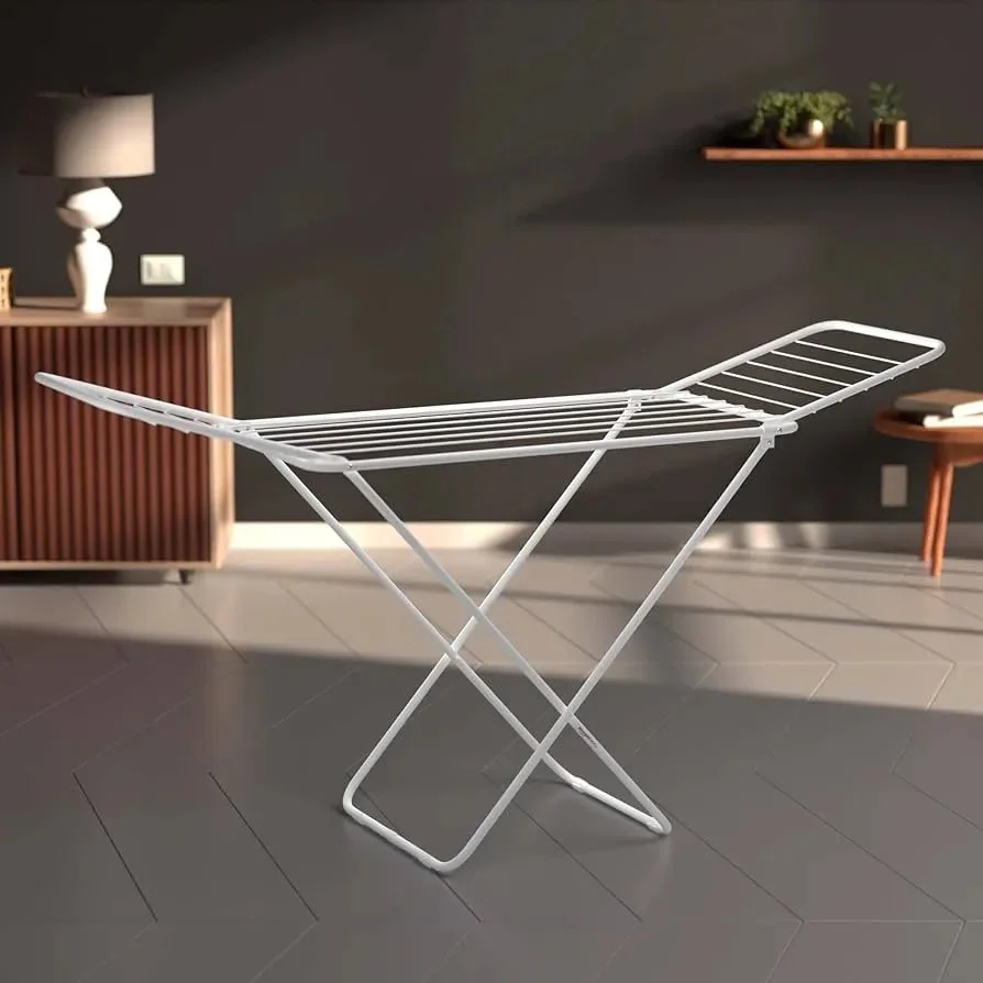 Steel Cloth Drying Stand | Foldable, Rust-Resistant Laundry Rack for Home, Balcony, Indoor and Outdoor Use | Heavy Duty Clothes Airer for Shirts, Towels, and Bedding image 1