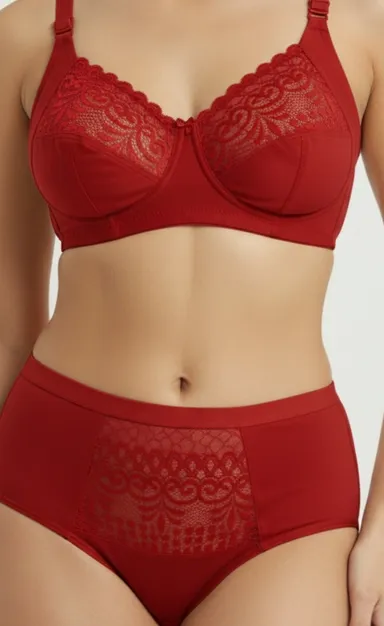 Women Sexy Lace Bra and Panty Set Black Seamless Lingerie Combo with Soft Cups Stretch Fit Comfortable Innerwear Set for Daily Wear and Special Occasions thumbnail 3