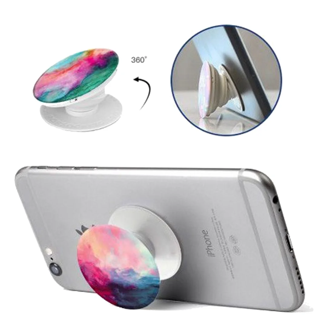 Universal Mobile Popsocket Grip Stand for Smartphones with Strong Adhesive 360 Degree Rotating Phone Holder for One Hand Use Selfie Viewing and Video Calls image 2