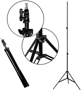Premium Lightweight Portable 7 Feet Tripod Stand with 360° Rotating Ball Head Black – Heavy Duty Adjustable Camera & Mobile Tripod Support Up to 5000 g for Photography Videography Vlogging Live Streaming image 2