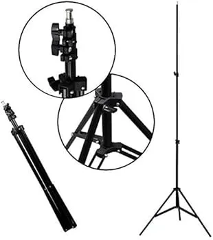 Premium Lightweight Portable 7 Feet Tripod Stand with 360° Rotating Ball Head Black – Heavy Duty Adjustable Camera & Mobile Tripod Support Up to 5000 g for Photography Videography Vlogging Live Streaming thumbnail 1