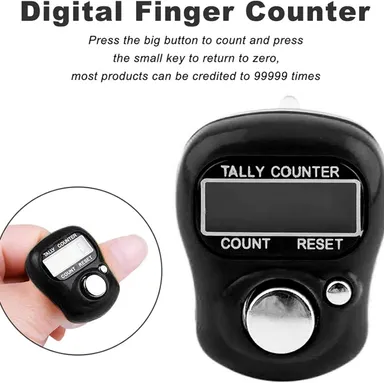 Digital Finger Tally Counter with LCD Display 5 Digit Handheld Mechanical Clicker for Crowd Counting Prayers Events Sports Security and Inventory Use thumbnail 5