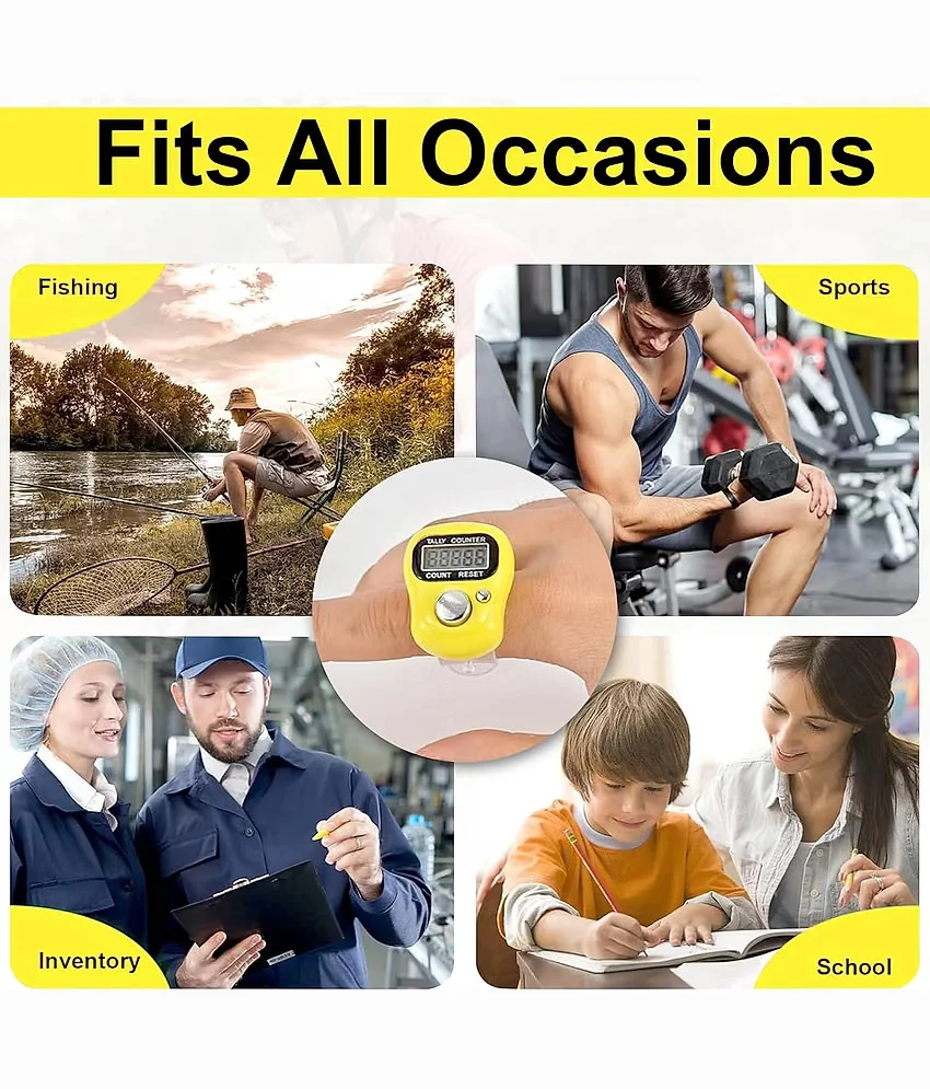 Digital Finger Tally Counter with LCD Display 5 Digit Handheld Mechanical Clicker for Crowd Counting Prayers Events Sports Security and Inventory Use image 9