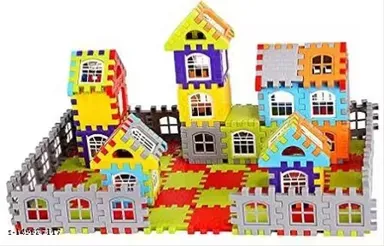 72 Pcs Kids Multicolour Plastic Interlocking Building Blocks Set Educational 3D Construction Toys for Creative Play, Learning & Motor Skill Development thumbnail 1