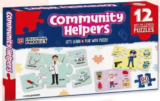 AKT Community Helper Educational Jigsaw Puzzle for Kids Age 3+ | Early Learning Toy for Concentration, Motor Skills, Cognitive Development | Preschool Puzzle Game image 1