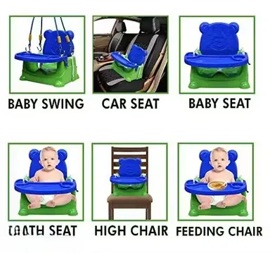 Multipurpose Kids Booster Seat Cum Feeding Swing Chair for Baby Portable Foldable High Chair Adjustable Safety Belts Unisex Baby Booster Feeding Seat India thumbnail 2