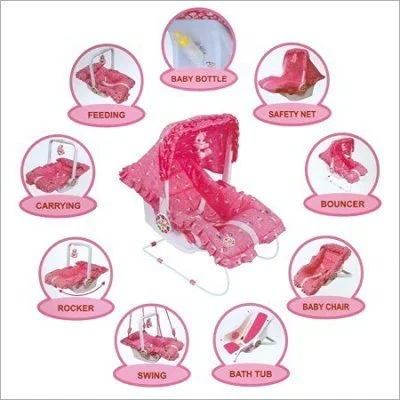 Playking Honey Bee 10-in-1 Printed Baby Bouncer Carry Cot Multi-Function Infant Rocker Seat with Mosquito Net – Newborn to 12 Months Comfort, Portable Multi-Use Baby Gear image 3