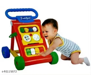 Kids Activity Walker Push Toy with Interactive Tool Panel, Rolling Wheels, Shape Sorter, Pretend Play Tools and Early Learning Development for Toddlers thumbnail 1