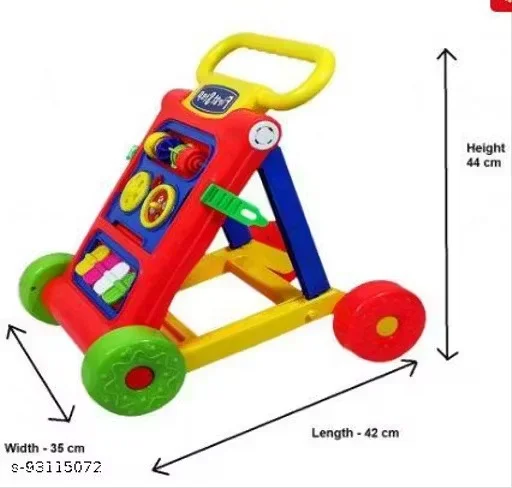 Kids Activity Walker Push Toy with Interactive Tool Panel, Rolling Wheels, Shape Sorter, Pretend Play Tools and Early Learning Development for Toddlers image 3