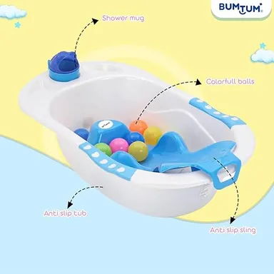 DOLPHIN Kids & Child Bath Box Multicolor – Durable Plastic Bath Storage Box with Lid & Compartments, Children Bathroom Organiser Toy Storage, Water‑Safe, Easy Clean, Bath Time Essentials thumbnail 3