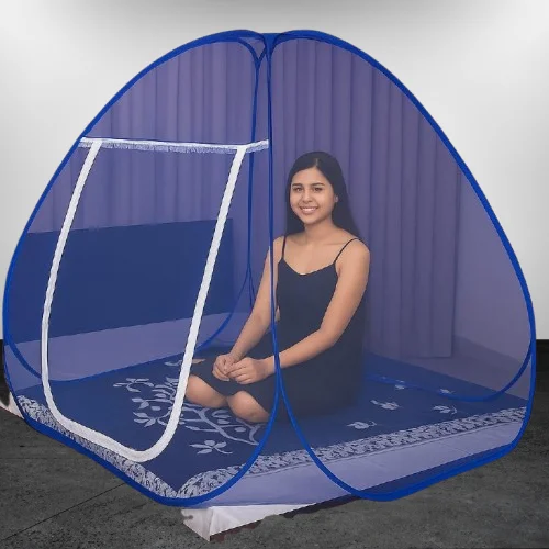 Double Bed Mosquito Net with 360 Protection | Anti-Insect Netting for Double Bed | Breathable Fine Mesh | Easy Hang | Durable Polyester Fabric | Best Home & Bedroom Protection image 1