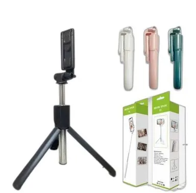 R1 Wireless Bluetooth Selfie Stick Tripod with Adjustable Phone Holder Portable Extendable Monopod Stand for Mobile Vlogging Reels Travel Photography India thumbnail 1