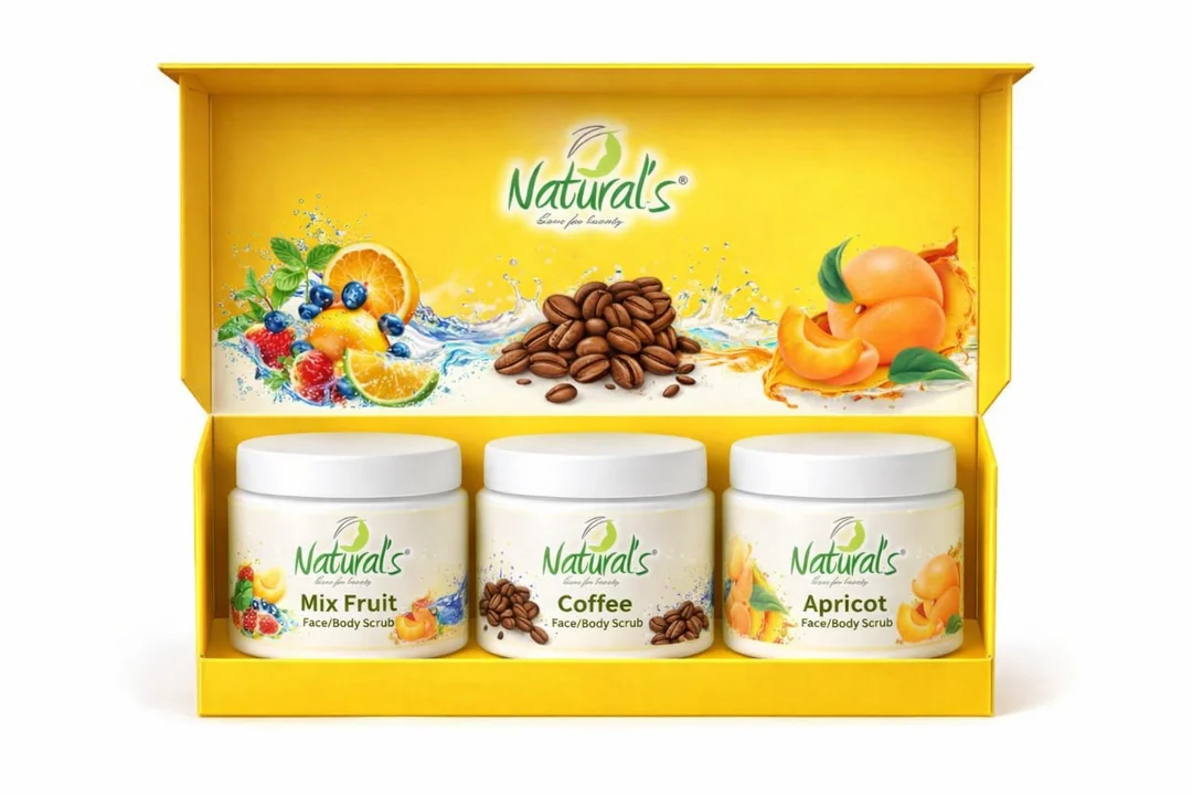 Natural’s Care For Beauty Face |Body Scrub Pack Of 3 – Fruit Exfoliating Scrub + Coffee Body Scrub + Apricot Exfoliant | Natural Skin Brightening Dead Skin Removal | Best India Daily Use Skincare image 2