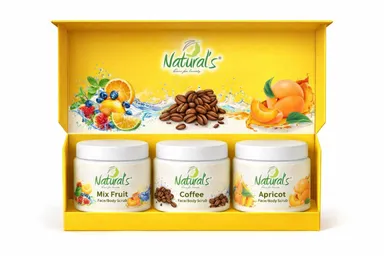 Natural’s Care For Beauty Face |Body Scrub Pack Of 3 – Fruit Exfoliating Scrub + Coffee Body Scrub + Apricot Exfoliant | Natural Skin Brightening Dead Skin Removal | Best India Daily Use Skincare thumbnail 1