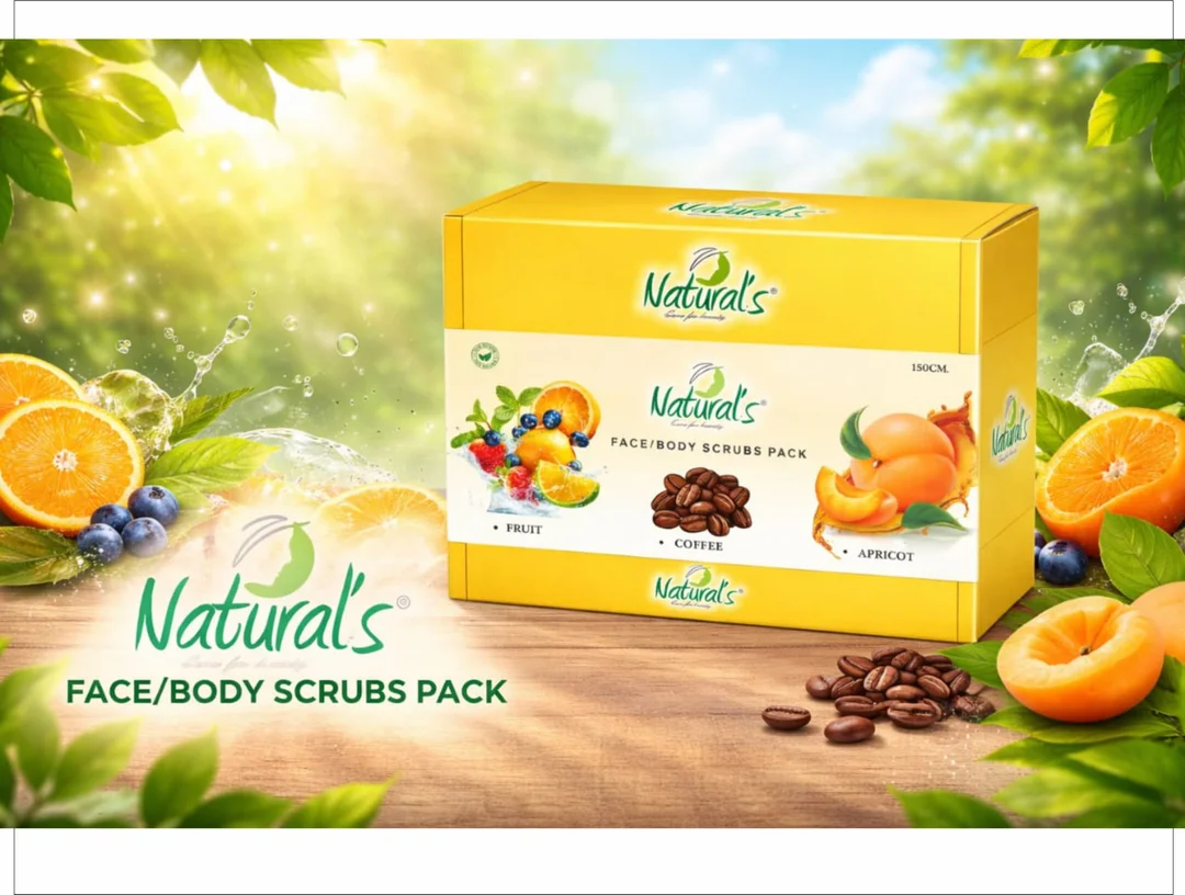 Natural’s Care For Beauty Face |Body Scrub Pack Of 3 – Fruit Exfoliating Scrub + Coffee Body Scrub + Apricot Exfoliant | Natural Skin Brightening Dead Skin Removal | Best India Daily Use Skincare image 3