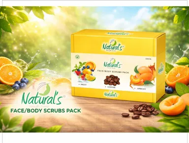 Natural’s Care For Beauty Face |Body Scrub Pack Of 3 – Fruit Exfoliating Scrub + Coffee Body Scrub + Apricot Exfoliant | Natural Skin Brightening Dead Skin Removal | Best India Daily Use Skincare thumbnail 2