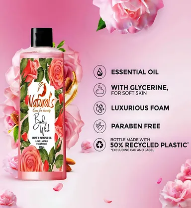 Natural's care For Beauty Rose & Almond oil Body Wash 500ml/For All Skin Type thumbnail 3