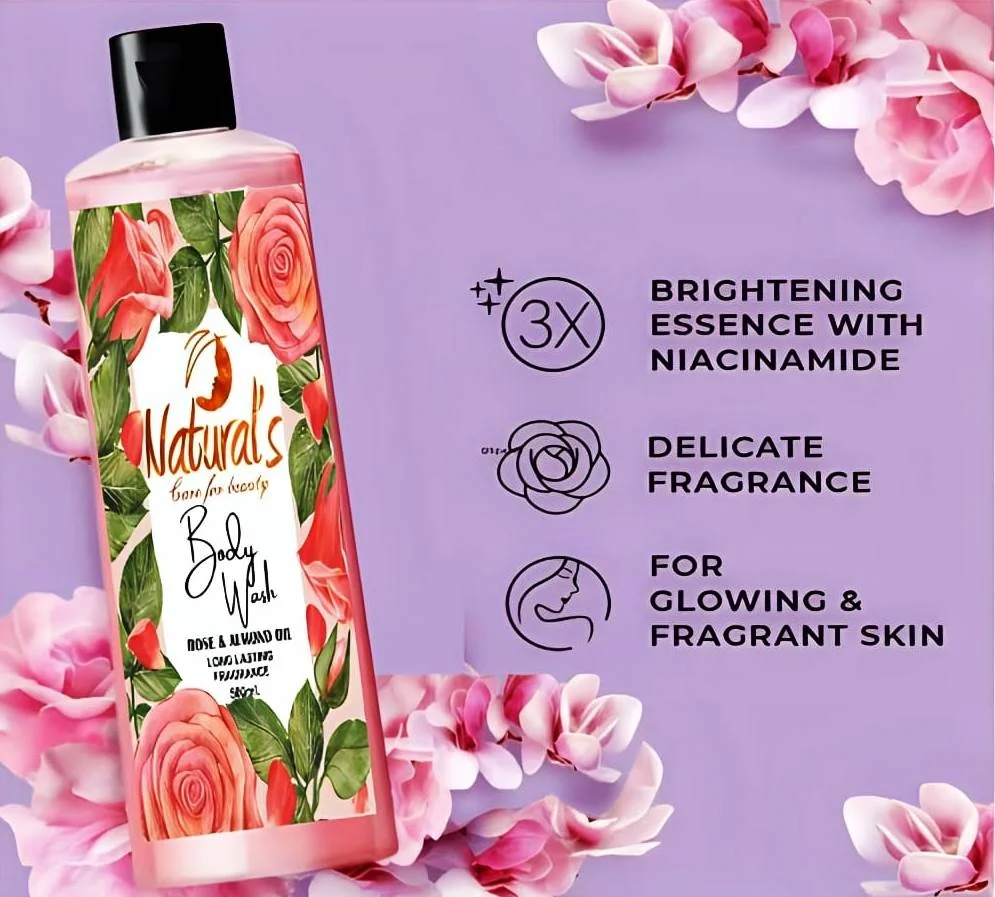 Natural's care For Beauty Rose & Almond oil Body Wash 500ml/For All Skin Type image 6