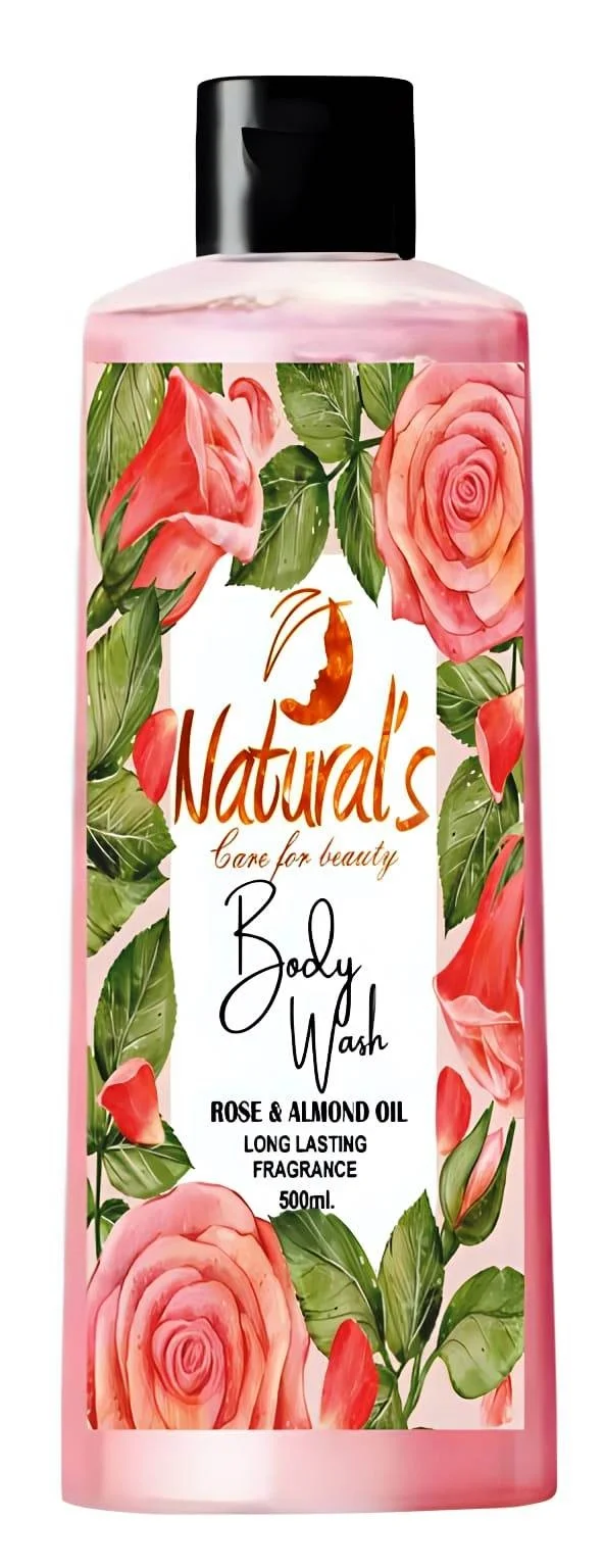 Natural's care For Beauty Rose & Almond oil Body Wash 500ml/For All Skin Type image 1