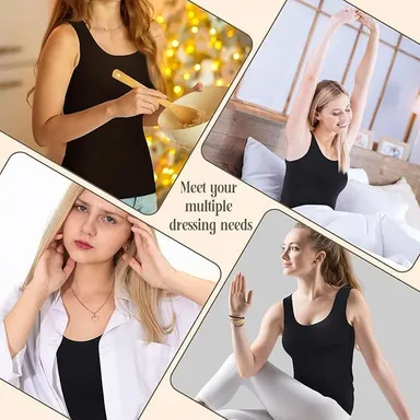 Royal Luxury Women’s Thermal Tank Top Camisole Black | Fleece Lined Heat Retaining Winter Wear for Layering | Warm Sleeveless Innerwear for Cold Weather thumbnail 5