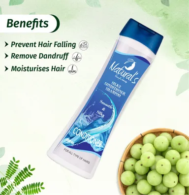 Natural’s Care Silky Conditioner Shampoo 500ml Pack of 2 for All Hair Types | Silky Smooth Hair Repair Shampoo for Dry Damaged Frizzy Hair thumbnail 5