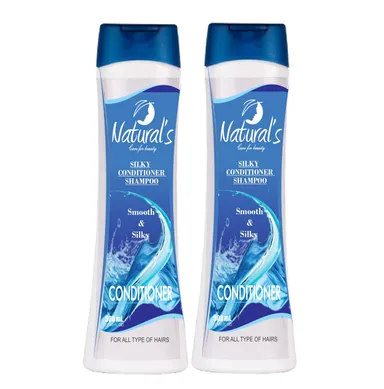 Natural’s Care Silky Conditioner Shampoo 500ml Pack of 2 for All Hair Types | Silky Smooth Hair Repair Shampoo for Dry Damaged Frizzy Hair thumbnail 0