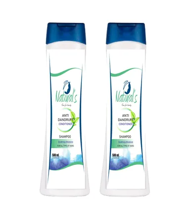 Natural's Care For Beauty Anti-Dandruff Shampoo | Hair Damege Control | Smoothy Hair Dandruff Defence Shampoo + Damage Repair Conditioner 500ml Pack Of 2 thumbnail 0