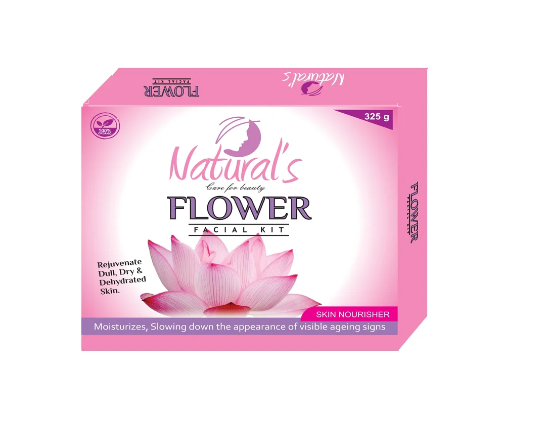 Natural’s Care Flower Beauty Kit 325gm Flower Facial Kit for Men Women All Skin Types | Flower Facial Kit for Fresh Glowing Skin | Home Facial Kit for Brightening & Nourishing Skin image 2
