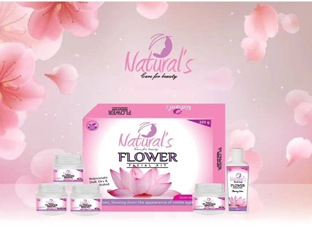 Natural’s Care Flower Beauty Kit 325gm Flower Facial Kit for Men Women All Skin Types | Flower Facial Kit for Fresh Glowing Skin | Home Facial Kit for Brightening & Nourishing Skin image 4
