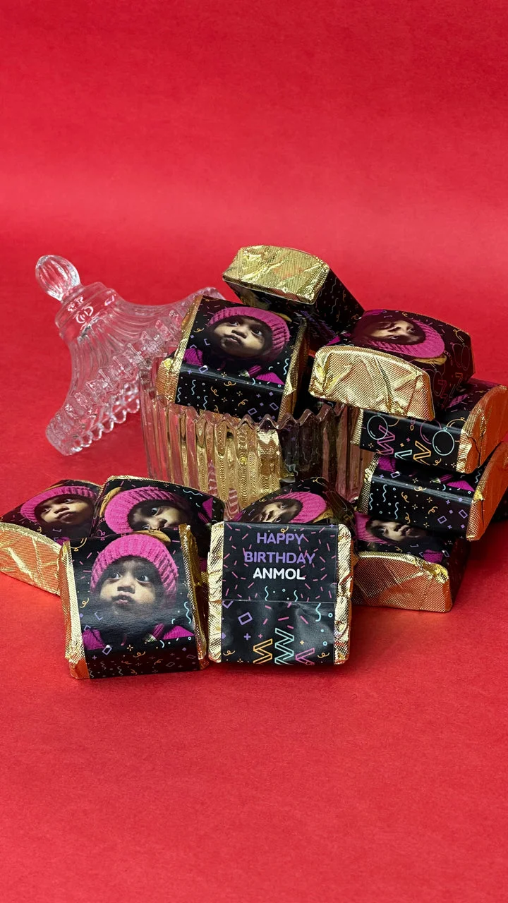 Customise Birthday Chocolate Bar | Personalised Birthday Gift Chocolate with Name Message | Made to Order Edible Surprise Gift image 1