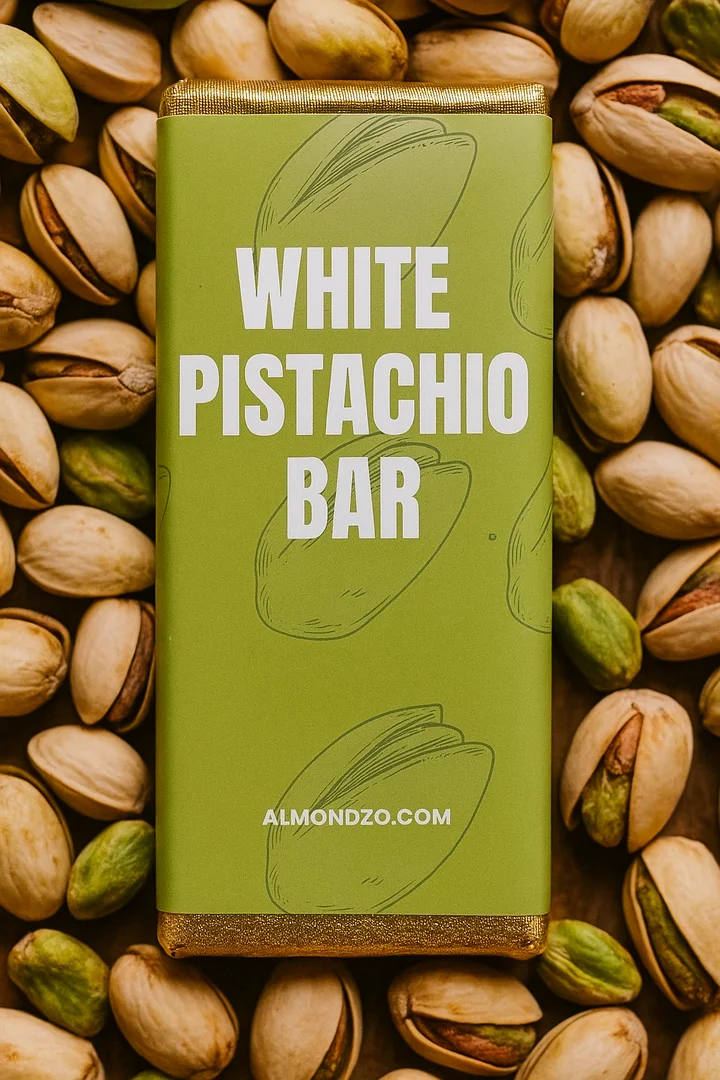 Pista White Chocolate Bar with Real Pistachios, Creamy Smooth Texture| Luxury Gifting Chocolate for Dessert Lovers image 1