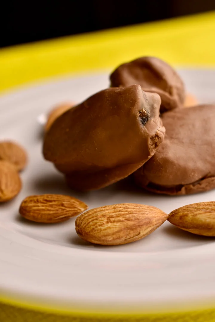 Premium Handcrafted Almond-Stuffed Dates Coated in Rich Dark Chocolate Pack of 6 image 1