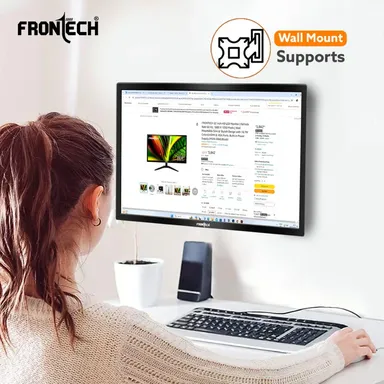 FRONTECH 20 Inch LED HD Monitor | 1600x900, 60Hz, Slim Wall-Mountable, HDMI & VGA, Black MON-0054 thumbnail 1