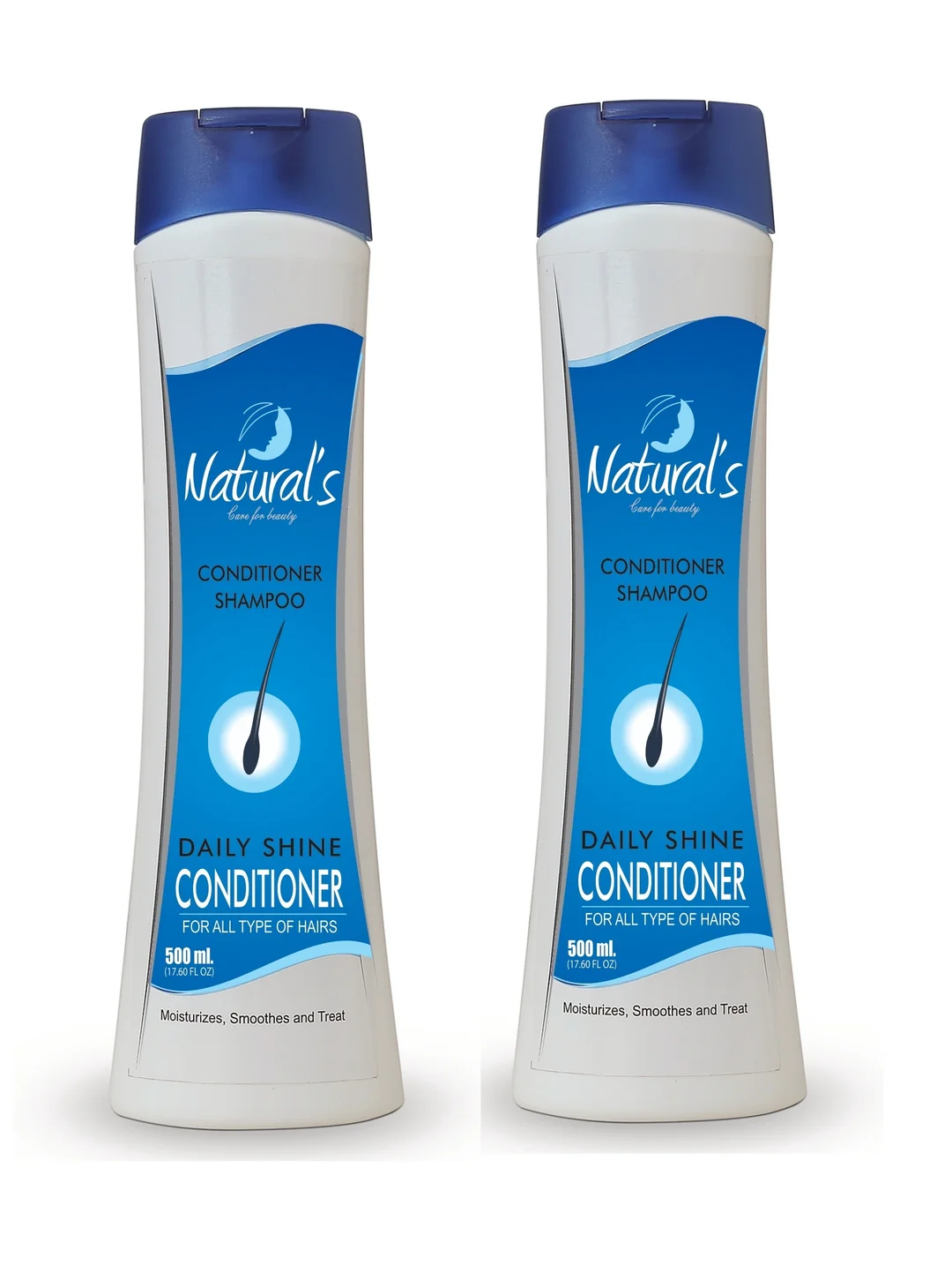 Natural’s Care For Beauty Daily Shine Conditioner Shampoo Pack Of 2 500ml Ayurvedic Herbal Hair Cleanser Deep Nourish Shine & Smooth All Hair Types India image 1